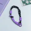 Nova Alça de Pulso Huayang com Fivela de Metal, Cordão Anti-Perda para Celular, Alça Dupla com Fivela para Garrafa de Água, Nó Tecido à Mão