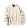 Chaqueta de béisbol color albaricoque de estilo japonés retro de moda para hombres y mujeres, nueva chaqueta holgada de primavera y otoño para parejas, versátil y elegante