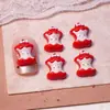 Navidad Caricatura Manzana Roja Arte de Uñas Joyería Diamante de Resina Material DIY Funda de Teléfono Móvil Pegamento de Crema Accesorios para Uñas Portátiles