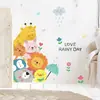 Nuevo LD64071 Dibujos Animados Animalitos León Jirafa Pato Amarillo Habitación Infantil Decoración de Pared del Hogar Pegatina de Pared