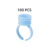 Bandeja para Pegamento de Extensiones de Pestañas, Anillo para Tatuaje, Taza para Pigmento Azul Claro, Taza Anillo Azul, Contenedor de Taza para Pigmento, Tamaño Mediano