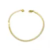 Europeo y Americano Más Vendido Ins Estilo Frío Acero de Titanio Oro de 18 Quilates Hueso de Serpiente Plano Pulsera Collar para Mujeres Moda Tendencia Joyería Al por Mayor
