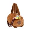 Direto da Fábrica Pegar Brinquedo de Pelúcia Capivara Capivara Mão Carregando Ombro Transversal Moda Personalidade Pequena Bolsa Cilindro