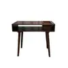 Mesa de Manicura Retro Mesa de Manicura de Madera Maciza Americana Individual y Doble Simple Mesa de Manicura con Aspiradora y Juego de Sillas Económico