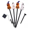 Nuevas luces LED de Halloween para el suelo, luces de Halloween tipo calabaza para el suelo, luces solares de paisaje para jardín y patio