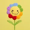 Girasol de un solo tallo, ramo tejido terminado para graduación, día del maestro, jardín de infantes, ramo artificial de regalo para maestros, venta al por mayor