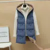 Colete Reversível Novo Estilo 2026 para Mulheres, Colete de Inverno de Comprimento Médio, Novo Estilo Coreano Outono e Inverno Colete de Algodão com Enchimento, Casaco Grosso