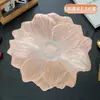 Mantel Individual de Lujo Ligero Loto Antideslizante Almohadilla Aislada de PVC Hotel Hogar Almohadilla para Plato de Comida Occidental Estilo ins Tapete de Mesa Tapete para Tazón Tapete Decorativo