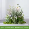 Arte Floral de Três Caracteres, Combinação de Paisagismo com Planta Verde Artificial, Decoração de Paisagem com Flores Artificiais, Vitrine de Arte Floral, Decoração de Pátio