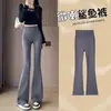 Leggings femininas de pele de tubarão para uso ao ar livre, cintura alta, levanta bumbum, calças de yoga esportivas, leggings longas de seda gelada de segurança