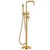 Grifo de suelo juego de ducha de mano para baño maneral doble soporte de suelo lateral de bañera grifo de bañera giratorio