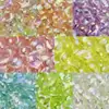 18*21mm Acrílico Transparente Chapado en Color Corazón de Melocotón Cuentas Sueltas Cuentas de Hilo Corazón de Melocotón Pulsera Hecha a Mano Accesorios para Joyería DIY