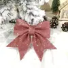 Lazo navideño con algodón perla y polvo dorado, colgante decorativo para árbol de Navidad, suministros decorativos para hotel, centro comercial, KTV