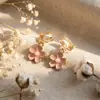 Estilo Cartoon Fofo, Luxo Leve e Modernos Presilhas de Orelha Femininas, Estilo Fada Doce e Fofo, Presilhas de Orelha Indolores e Sem Furo