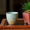 Taza Xiangyun de alta calidad, color degradado de celadón, taza maestra pura, taza de té en relieve hecha a mano para el hogar, taza de degustación de té, juego de té de kung fu