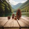1-18CM Piña Decoraciones Creativas de Navidad Colgante Accesorios para Disparos Flor Seca Pinus tabulaeformis en stock Mayoreo