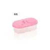 Contenedor de Almacenamiento de Alimentos y Granos de Cocina de Doble Compartimento con Tapa, Caja de Almacenamiento de Plástico Multifuncional para Refrigerador de Cocina