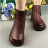 Botas Martin de piel suave para mujer, nuevo estilo de invierno 2026, versátiles, punta redonda, suela gruesa, forradas de felpa, cálidas, botines, botas cálidas de algodón