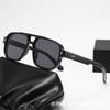 Gafas de sol de moda cuadradas nuevas europeas y americanas de doble varilla para hombre, retro casuales transfronterizas para conducir, gafas de sol de moda para negocios