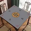 Novo tapete especial para sala de xadrez e cartas estilo chinês, toalha de mesa quadrada para mahjong e Guandan furada à mão, tapete antiderrapante e redutor de ruído