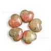 Ornamentos de Pedra Natural Coração de Pêssego Transfronteiriços 3cm Pedra Olho de Tigre Ornamentos de Pedra em Formato de Coração Peças com Cabo de Coração de Pêssego Não Poroso