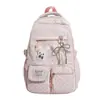 Mochila estilo japonés para chicas con compartimentos transparentes, gran capacidad, linda y ligera, mochila casual de viaje para niñas