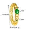 Pulsera hueca de oro de arena vietnamita antigua y calcedonia para mujer estilo palacio retro temperamento rico accesorios Yiwu al por mayor