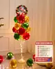 Decoración Navideña Luminosa Mesa Globos Flotantes Árbol de Navidad Tienda con Escaparate Flotante Atmósfera Festiva Arreglo de Escena de Disfraces