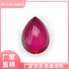 3*5~10*12 Forma de Pera Fondo Plano Superficie Lisa Corindón Rojo Sintético 5 # Piedra Preciosa Sintética Roja Rubí