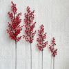Ramas Simuladas de Frutas Rojas, Frutos de Acebo, Palo de Plástico Fruta de la Fortuna, Fruta Roja Fragante al Arroz, Fruta Auspiciosa, Flores Artificiales para Decoración de Sala de Estar y Hotel