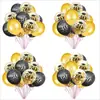 Combinación de traje de globos con confeti transfronterizo para 16 18 30 40 50 60 años, decoración para fiesta de cumpleaños de adultos