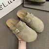 Sandálias plataforma slip-on de verão femininas Birkenstock, que aumentam a altura para pessoas baixinhas, mules slip-on de bico fechado, sapatos Birkenstock de cortiça