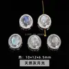 Cristal Natural Água-Marinha Forma Oval Liga Caixa Mágica Acessórios para Joias DIY Pulseira Produtos Semi-Acabados Atacado