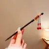 Horquilla de Imitación de Sándalo Antigua Nueva China de Gama Alta Horquilla para Cheongsam Falda de Cara de Caballo Horquilla de Madera Hanfu Cabello Horquilla para el Cabello