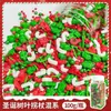 Decoração de Bolo de Natal Contas de Açúcar Atacado Basto de Natal Comestível Contas de Floco de Neve Azul e Branco Ingredientes para Assar Sobremesas