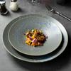 Plato Artístico Estilo Europeo Restaurante Gama Alta Ins Ritual Plato para Bistec Occidental Bol para Fideos Fríos Postre Plato Vajilla de Cerámica