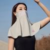 Máscara de xale feminina Proteção solar Capa facial de seda de gelo Proteção UV Meia máscara facial Artefato de proteção facial fina