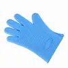 Guantes de Silicona para Hornear Anti-quemaduras de Cocina, Engrosados y Aislados, Guantes de Horno de Cinco Dedos para Hornos de Microondas, No Calientes al Tacto