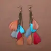 Pendientes Artesanales Estilo Étnico Bohemio Retro, Pendientes Femeninos de Borla para Fiesta, Pendientes Largos Personalizados Tailandeses