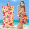Toalla de Playa Plegable Bolsa de Almacenamiento Portátil Dos en Uno Bolso de Hombro para Viajes al Aire Libre Toalla para Vacaciones en la Costa Surf