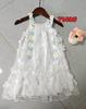 Vestido de Tirantes Blanco Liso Teñido Tie-Dye Estilo Étnico para Niños Vestido de Tirantes para Niñas Venta al por Mayor