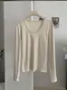KEKEZOON Cuello de Huevo de Ganso Color Sólido Manga Larga Casual Camiseta para Mujer Otoño/Invierno Adelgazante Capa Base Superior 9404