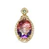 Ai Yu Joyería Vintage Colgante de Vidrio Morado Collar Venta Caliente en Amazon Mayorista Transfronterizo Europeo y Americano S4111906