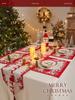 Nuevas decoraciones navideñas, mantel de punto, bandera de mesa, decoración creativa de mesa de Papá Noel, mantel de árbol de Navidad