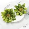 Estilo Sencillo Dahlia con Núcleo de Lana DIY Tela de Seda Flor Artificial Pasador Material Flor de Boda para Pared Arreglo Accesorios de Fotografía