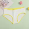Punto Cómodo Color Caramelo Braguitas de Niña Algodón Puro Ropa Interior Talla Grande Infantil Todo Algodón Entrepierna Cintura Media Triángulo Braguitas Ropa Interior