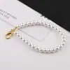 Exquisita Cadena de Perlas para Lanyard de Teléfono Móvil DIY Hecho a Mano Cuerda de Cable de Acero Accesorios de Lanyard con Cuentas para Cámara CCD
