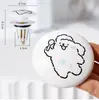 Bacia Cerâmica Fofa Linha Cachorro Pia de Banheiro Plugue de Vazamento Bacia Cachorro Núcleo de Rebote Atacado