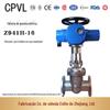 Válvula de Gaveta Elétrica Z941H-16 Aço Fundido Aço Inoxidável Flange Válvula de Gaveta Aço Tubulação Resistente à Pressão Porta Redonda Design de Gaveta Dupla