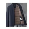 Chaqueta de Plumas Nueva para Hombres de Mediana Edad y Mayores con Forro Desmontable, Abrigo Cálido Casual de Negocios para Hombre para Papá